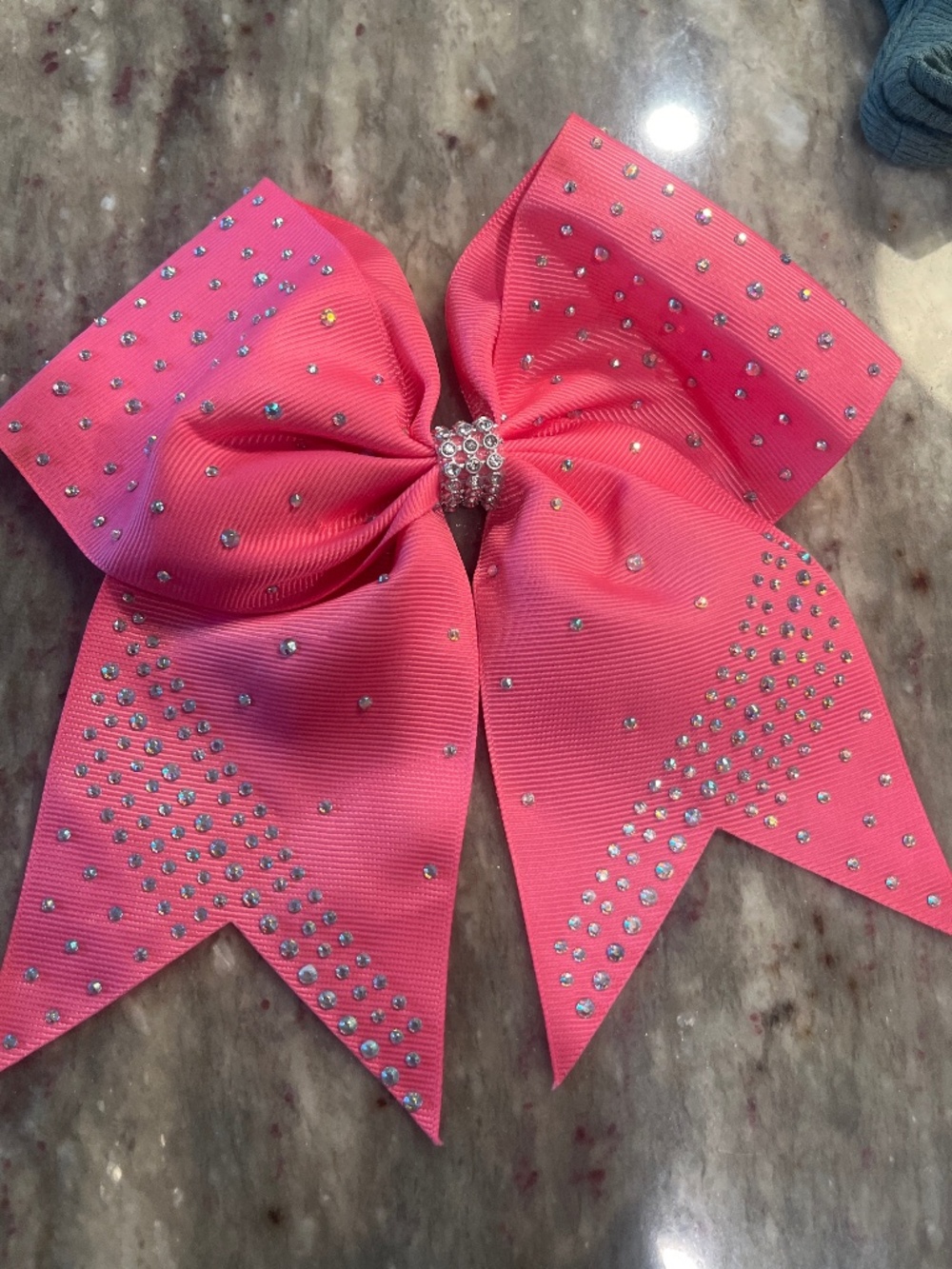 Pink Sparkle Cheer Bow Rhinestone